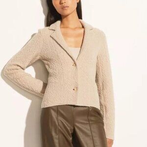 VINCE Bouclé Sweater Blazer - Cream